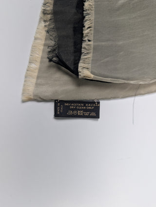 Louis Vuitton Black And Dark Beige Chiffon Layered Scarf