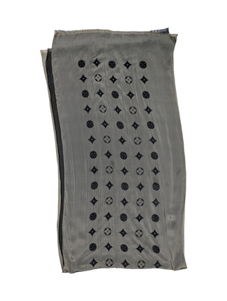 Louis Vuitton Black And Dark Beige Chiffon Layered Scarf
