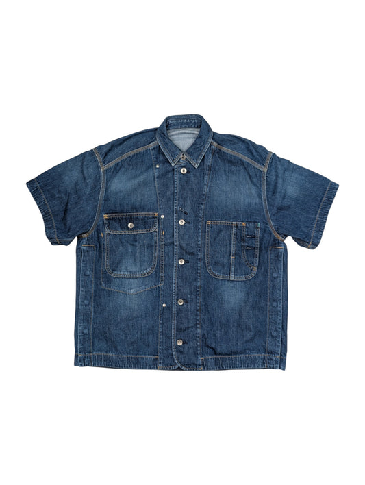 Blue Denim Short Sleeve Jacket