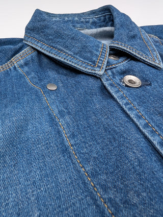 Blue Denim Short Sleeve Jacket