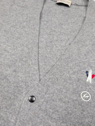 Grey V-Neck Cardigan