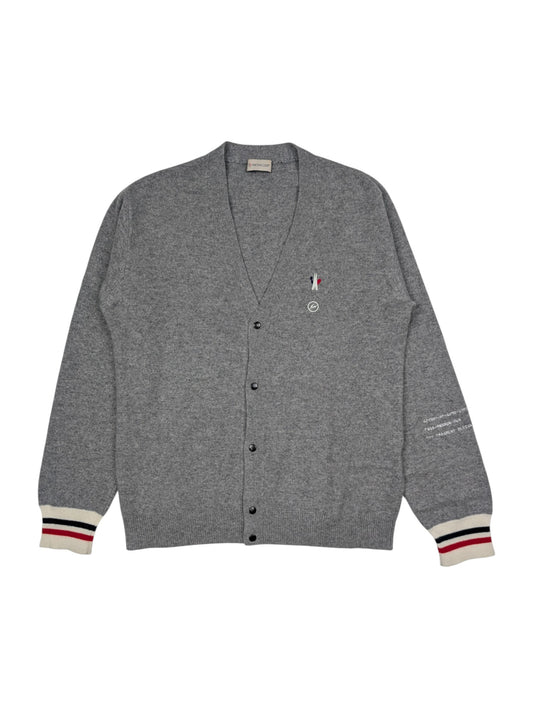 Grey V-Neck Cardigan