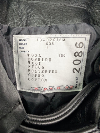 Wool Coat With Leather Docking Jacket