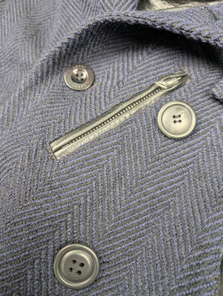 Wool Coat With Leather Docking Jacket