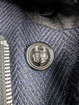 Wool Coat With Leather Docking Jacket