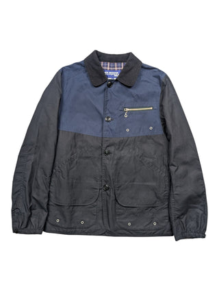Black And Blue Waxed Jacket
