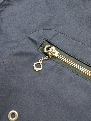 Black And Blue Waxed Jacket