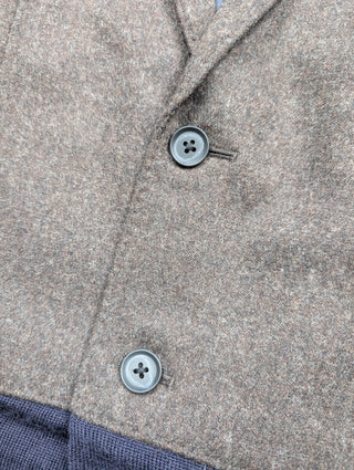 Two-Toned Wool Jacket With A Knitted Hem