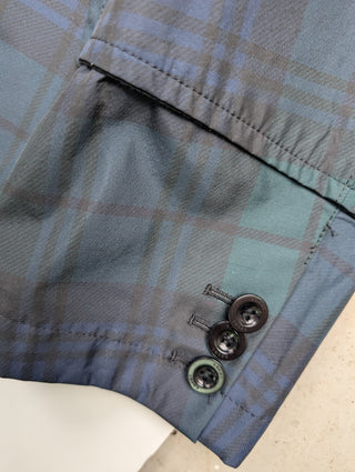 Blue And Green Plaid Jacket