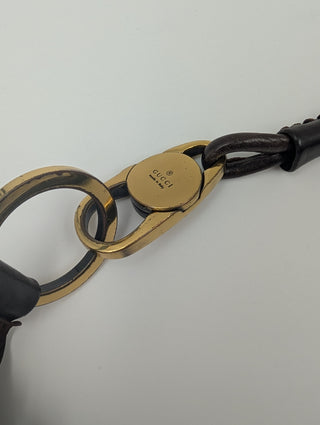 Brown Lambskin Moon Hobo Shoulder Bag