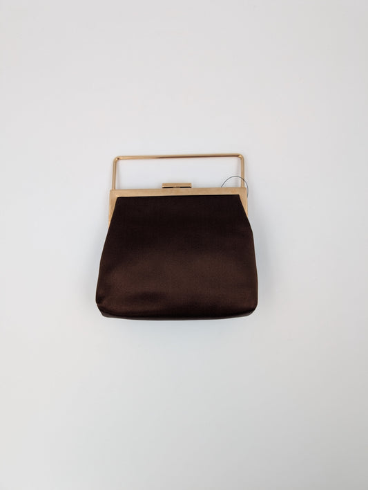 Brown Satin Small Pouch