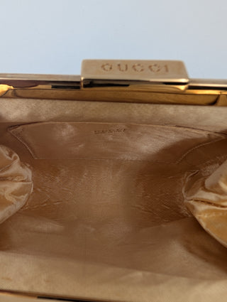 Brown Satin Small Pouch