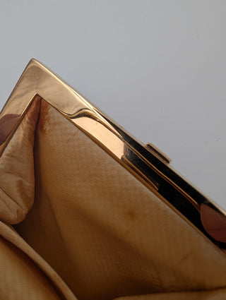 Olive Green Satin Mini Pouch