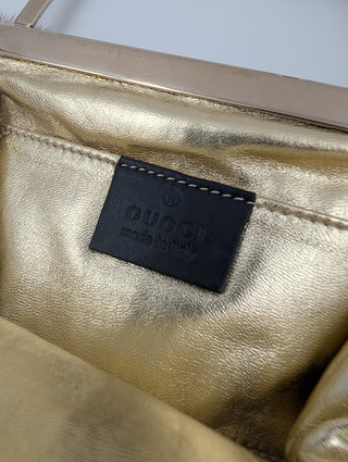 Beige Mink Fur Evening Handbag