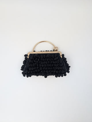 Black Beaded Evening Handbag