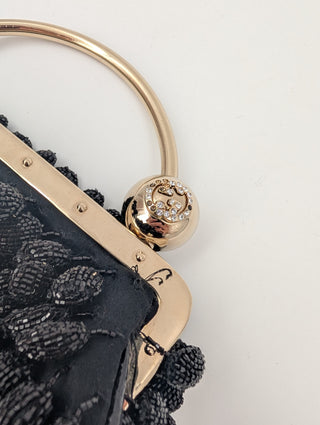 Black Beaded Evening Handbag