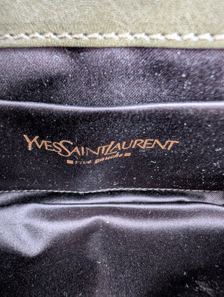 Olive Green Leather Clutch