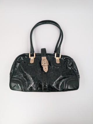 Emerald Green Patent Leather Horsebit Handbag