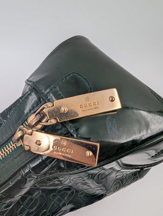 Emerald Green Patent Leather Horsebit Handbag