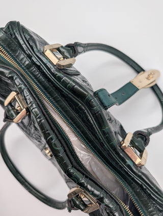 Emerald Green Patent Leather Horsebit Handbag