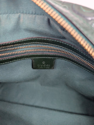 Emerald Green Patent Leather Horsebit Handbag