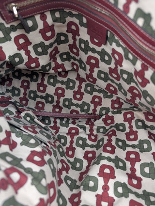 Burgundy Guccissima 85th Anniversary Boston Bag