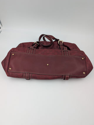 Burgundy Guccissima 85th Anniversary Boston Bag
