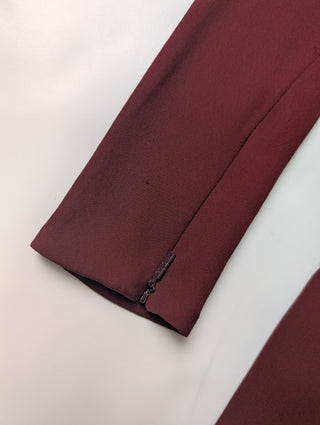 Burgundy Asymmetric Dress