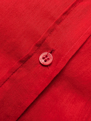 Red Blouse With Tied Sleeves