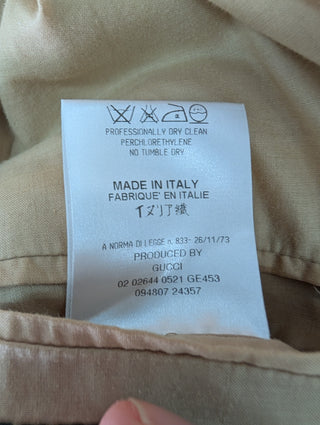 Beige Military Style Short Crop Jacket