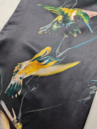 Black Bird Pattern Dress