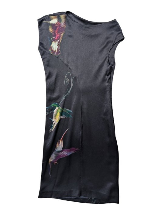 Black Bird Pattern Dress