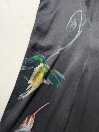 Black Bird Pattern Dress