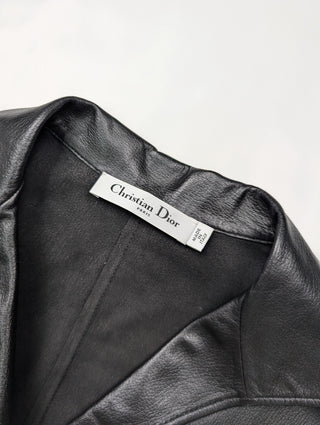 Black Lamb Leather Vest