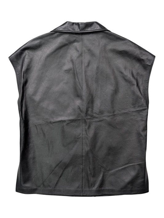 Black Lamb Leather Vest