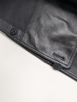 Black Lamb Leather Vest