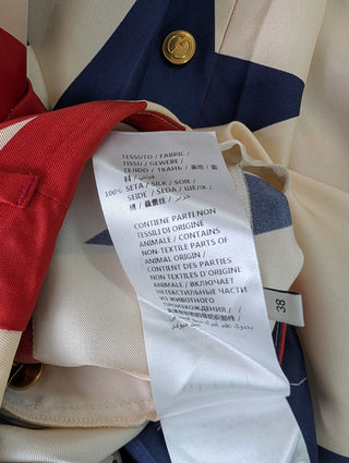 Multicolor Star Pattern Pleated Culottes