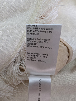 White Frayed Short Jacket