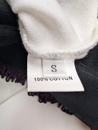 White Cotton Top With Black Sheer Bottom