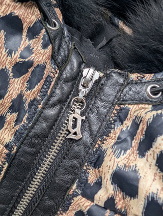 Leopard Print Hooded Jacket