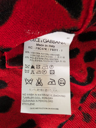 Red Leopard Print Cardigan