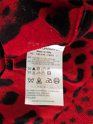 Red Leopard Print Cardigan