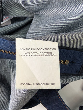 Blue Denim Vest With YSL Logo Tab