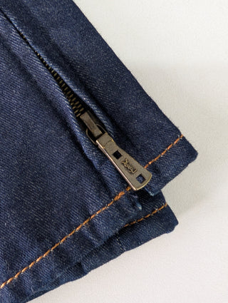 Blue Denim Vest With YSL Logo Tab