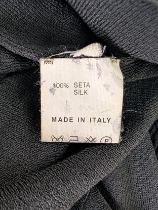 Black Cardigan With Ruffle Details