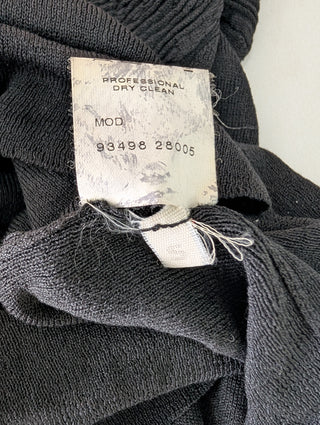 Black Cardigan With Ruffle Details