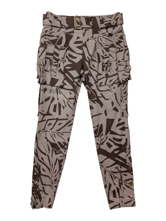 Beige Safari Pattern Cargo Pants