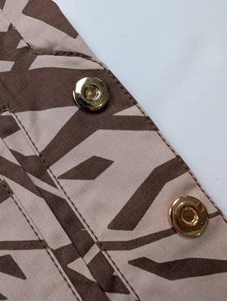 Beige Safari Pattern Cargo Pants