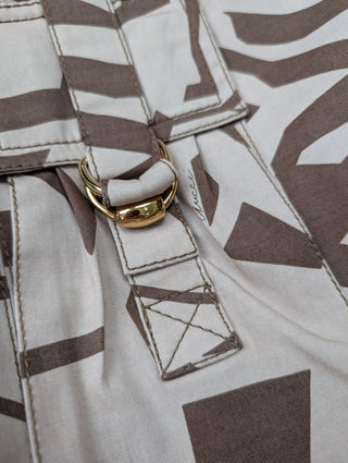 Beige Safari Pattern Cargo Pants