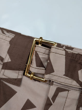 Beige Safari Pattern Cargo Pants